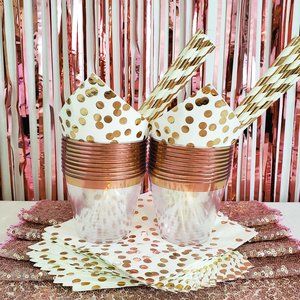 Rose Gold Party Decoration Set 78 Pieces